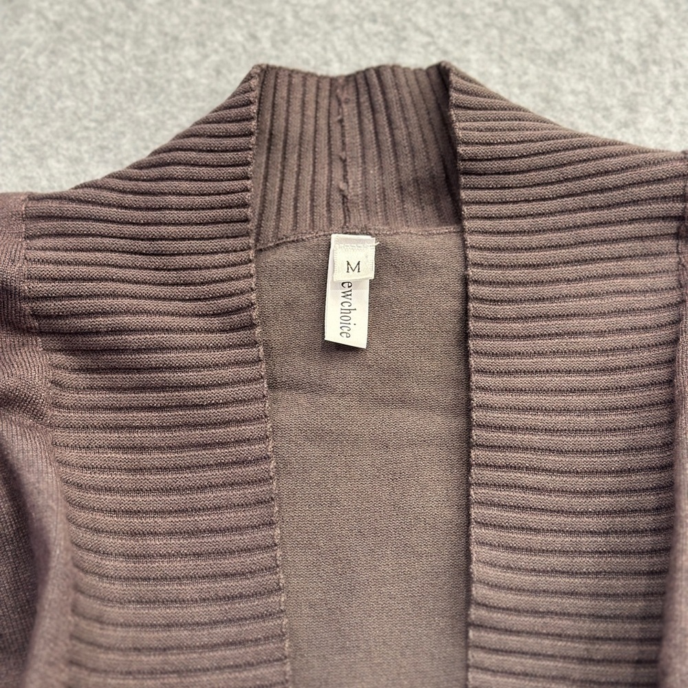 Revolution Cocoa Ribbed Cardigan - Picture 2 of 3